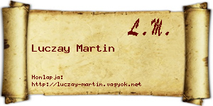 Luczay Martin névjegykártya