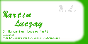 martin luczay business card